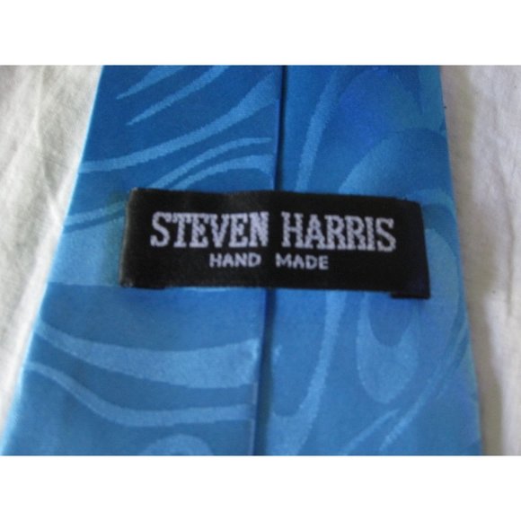 Beautiful Sea Life Fish Dolphins Whales Hand made Neck Tie by Steven Harris Blue - Picture 4 of 6